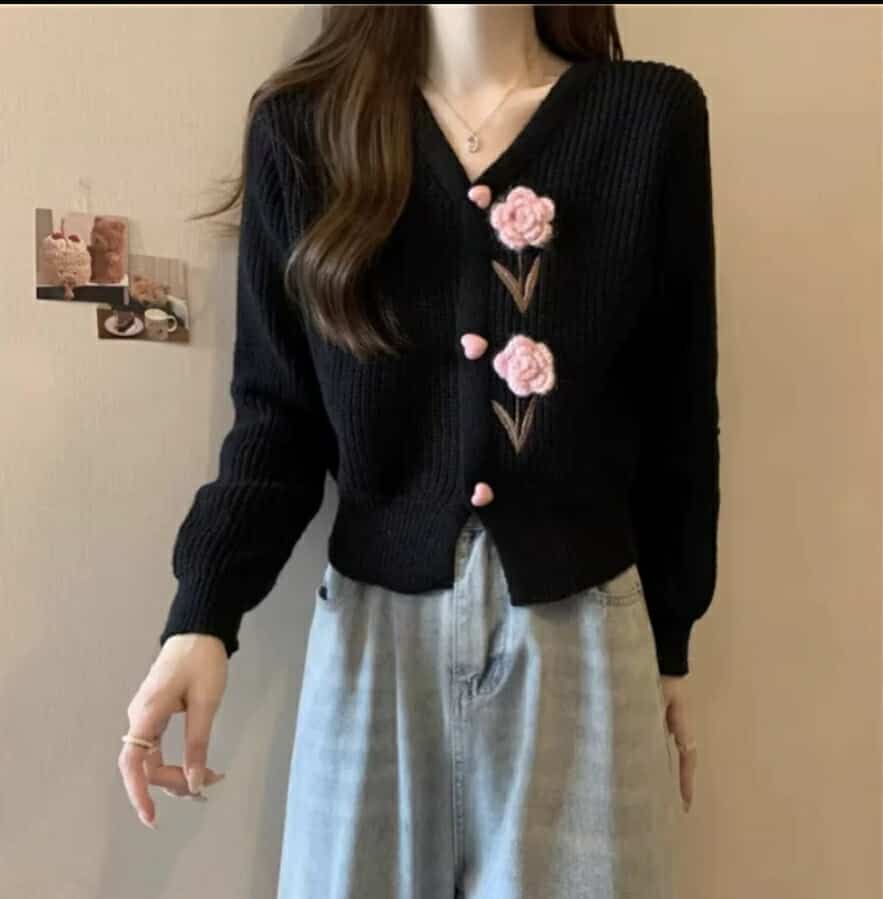 Áo len bông Cardigan