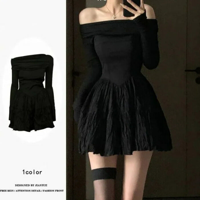 Váy ngắn ôm vai